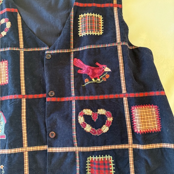 Vintage Bobbie Brooks Dark Blue Vest with Red Details - Picture 8 of 9